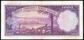 Türkei / Turkey P.172a 1000 Lira 1930 (1953) (3) 