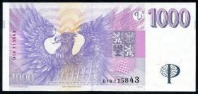 Tschechoslowakei / Czechoslovakia P.015b 1000 Kronen 1996 D (1) 