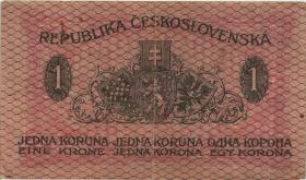 Tschechoslowakei / Czechoslovakia P.06 1 Kronen 1919 (3) 