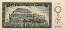 Tschechoslowakei / Czechoslovakia P.075s1 5000 Kronen 1945 Specimen (1) 