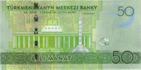Turkmenistan 50 Manat 2020 (1) Gedenkbanknote 