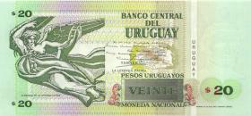 Uruguay P.074a 20 Pesos Uruguayos 1994 (1) 
