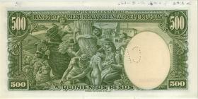 Uruguay P.040cs 500 Pesos L. 1939 (1/1-) Cancelled 
