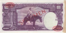 Uruguay P.041bs 1000 Pesos L. 1939 (2+) 