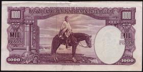 Uruguay P.041c 1000 Pesos (1967) (3+) 