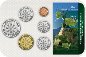 Kursmünzensatz USA (Indianerreservate) Sioux 