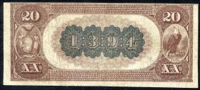 USA / United States FR.501 20 Dollars 1893 National Currency (3) 