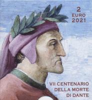 Vatikan 2 Euro 2021 700. Todestag Dante Alighieri PP 