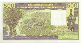 West-Afr.Staaten/West African States P.405Da 500 Francs 1988 (1) 