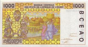 West-Afr.Staaten/West African States P.811Ta 1000 Francs 1991 (1) 