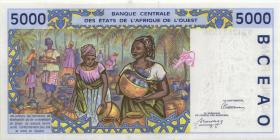 West-Afr.Staaten/West African States P.813Ta 5000 Francs 1992 (1) 