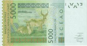 West-Afr.Staaten/West African States P.417Dt 5.000 Francs 2020 (1) 