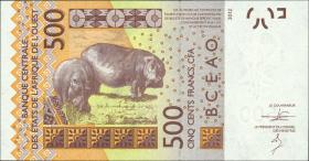 West-Afr.Staaten/West African States P.719Kc 500 Francs 2014 (1) 