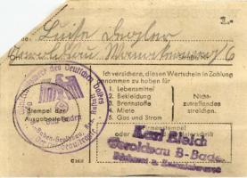 WHW Wertschein 1 Reichsmark 1943/44 (1) 
