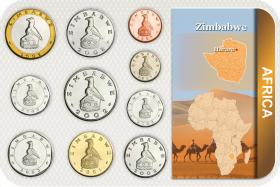 Kursmünzensatz Zimbabwe 