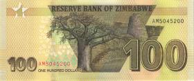 Zimbabwe P.106b 100 Dollars 2023 (1) 