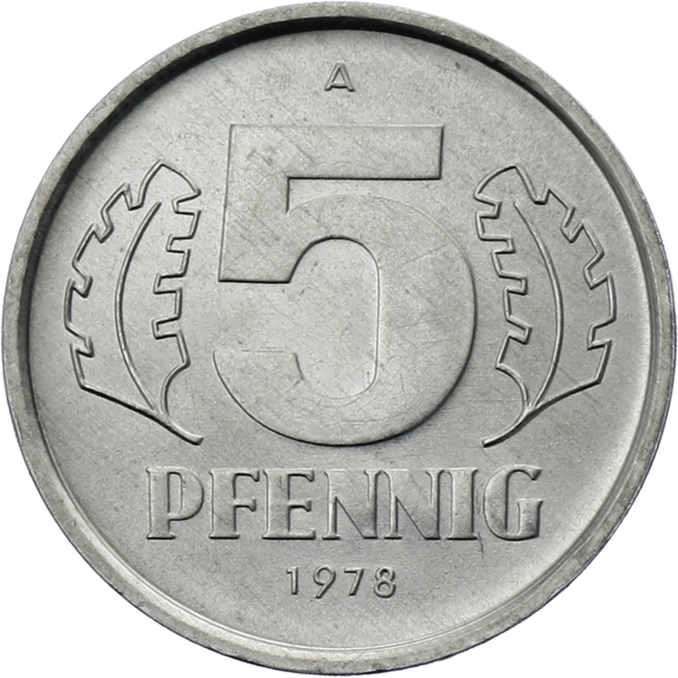 DDR 5 Pfennig (Alu) prfr.