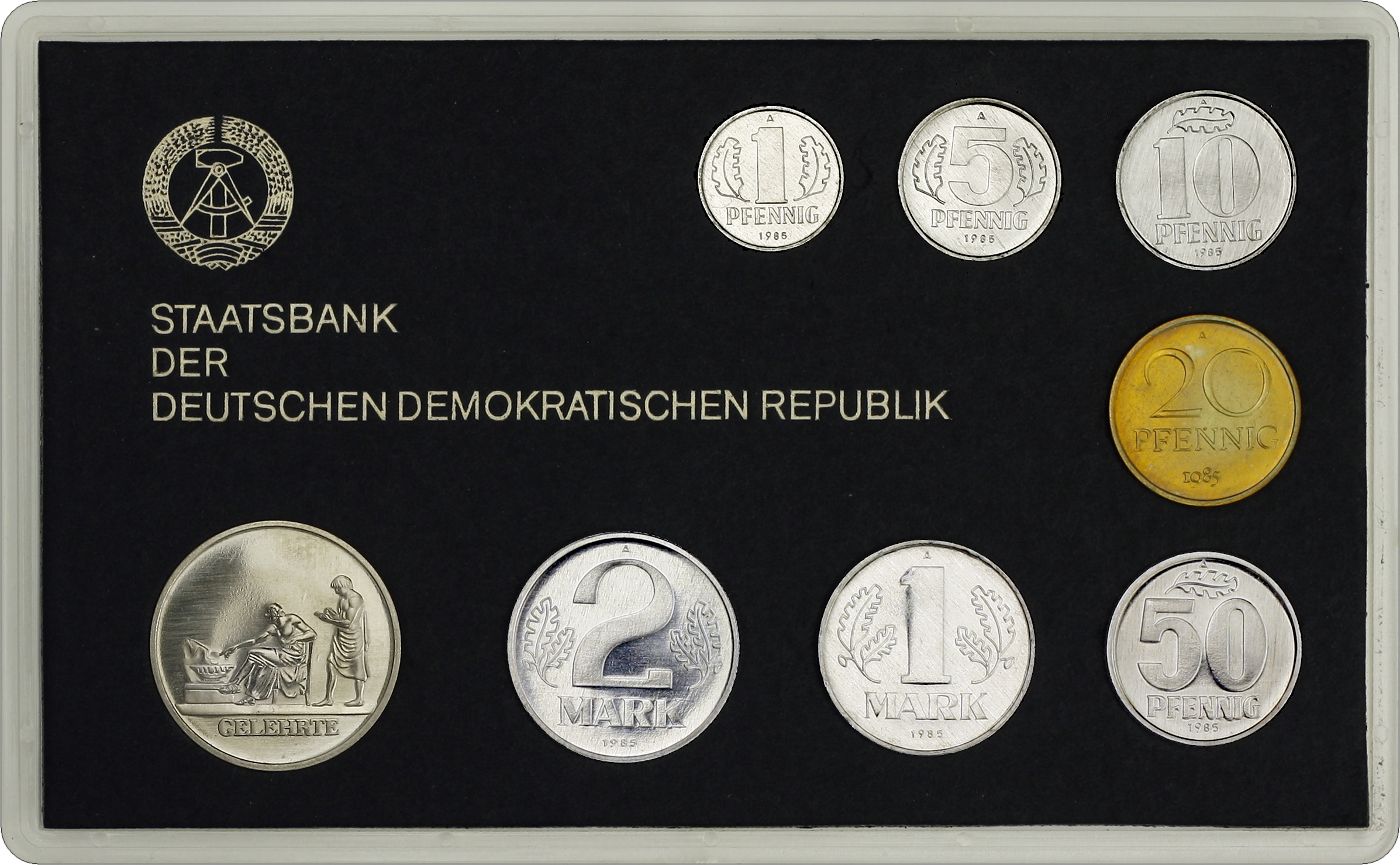 DDR Kursmünzensatz 1985 stgl "Minisatz"