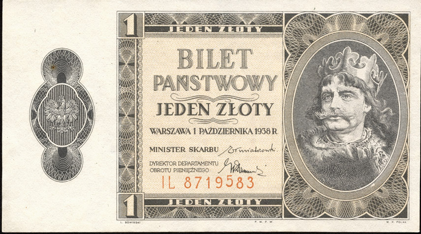 Polen / Poland P.050 1 Zloty 1938 (1)
